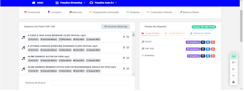 Painel de Streaming 2
